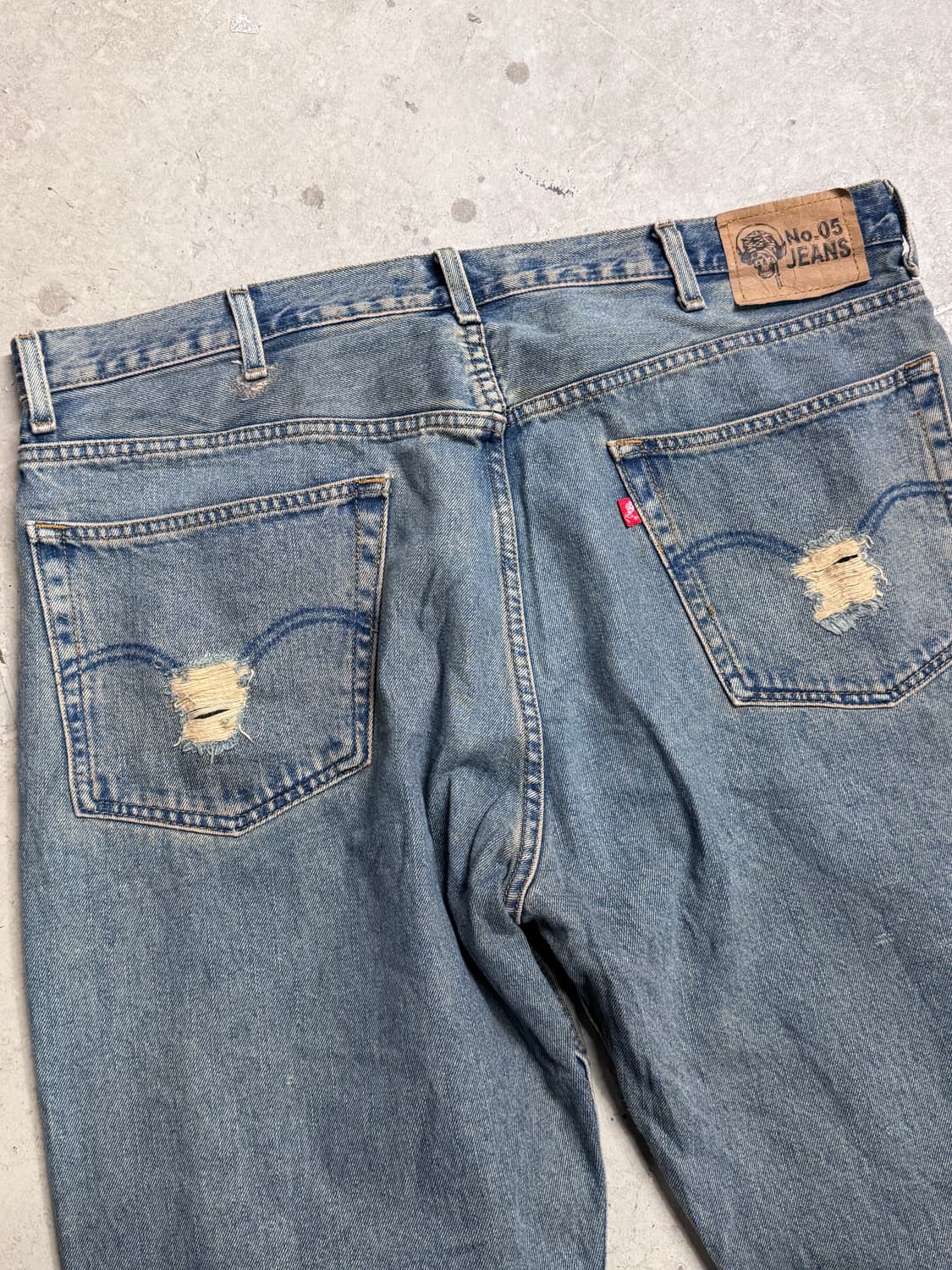 No.05 Jeans 디스트로이드 와이드 데님팬츠 상품이미지6