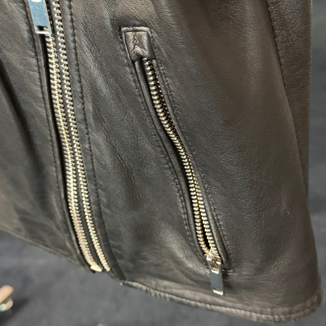 [S] 리메이크 커스텀 가죽 라이더자켓 상품이미지4