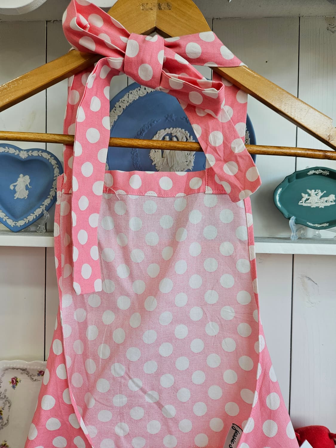 핑크 도트 리본 에이프런 상품이미지4