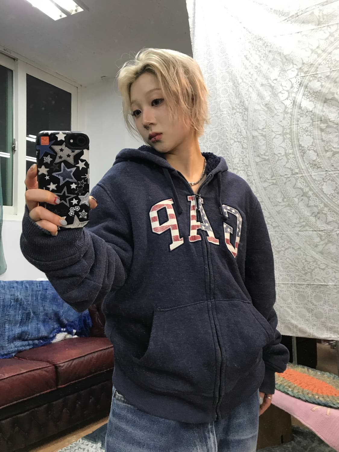 갭 성조기 기모 후드집업  상품이미지2