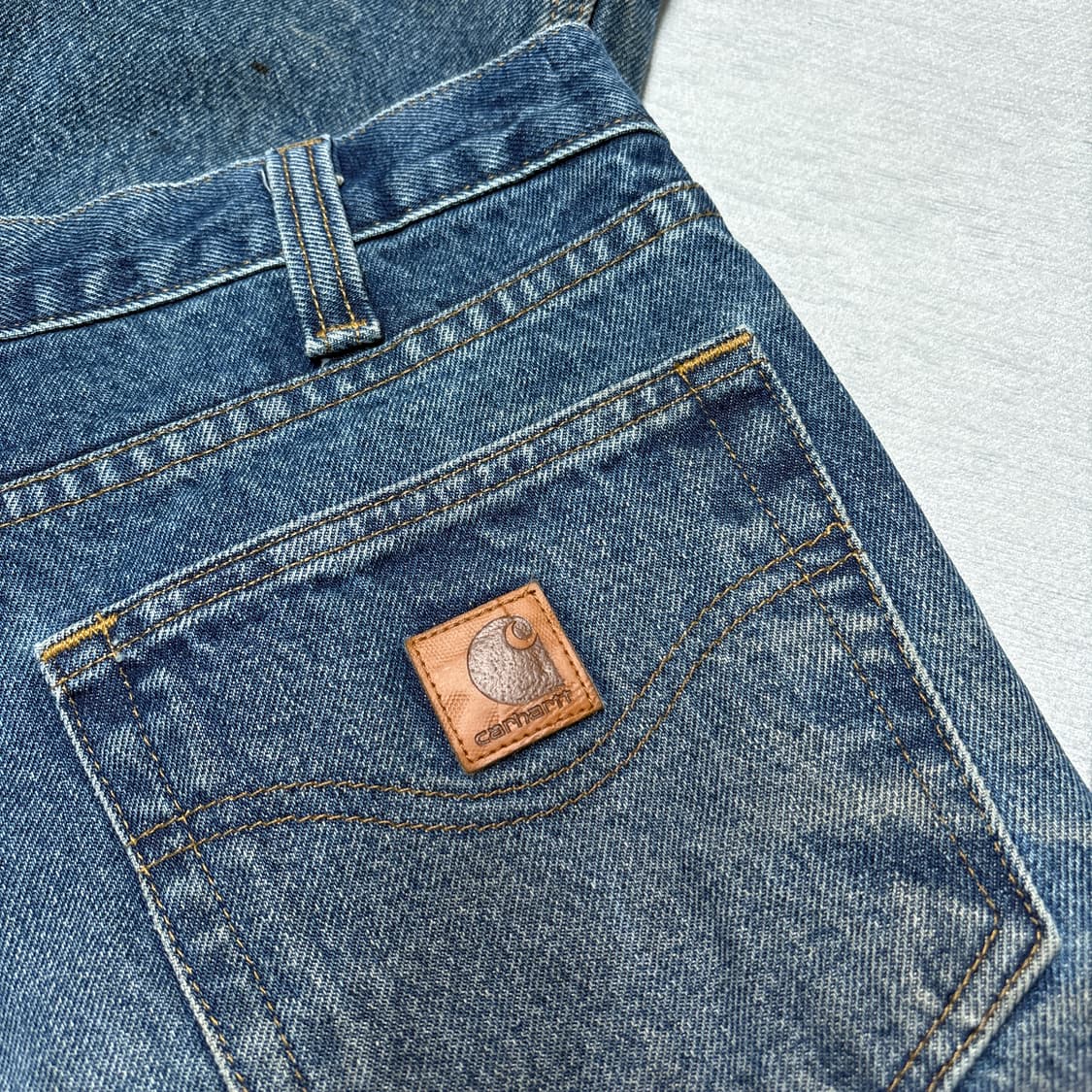 칼하트 #14806 가죽탭 데님팬츠 상품이미지5