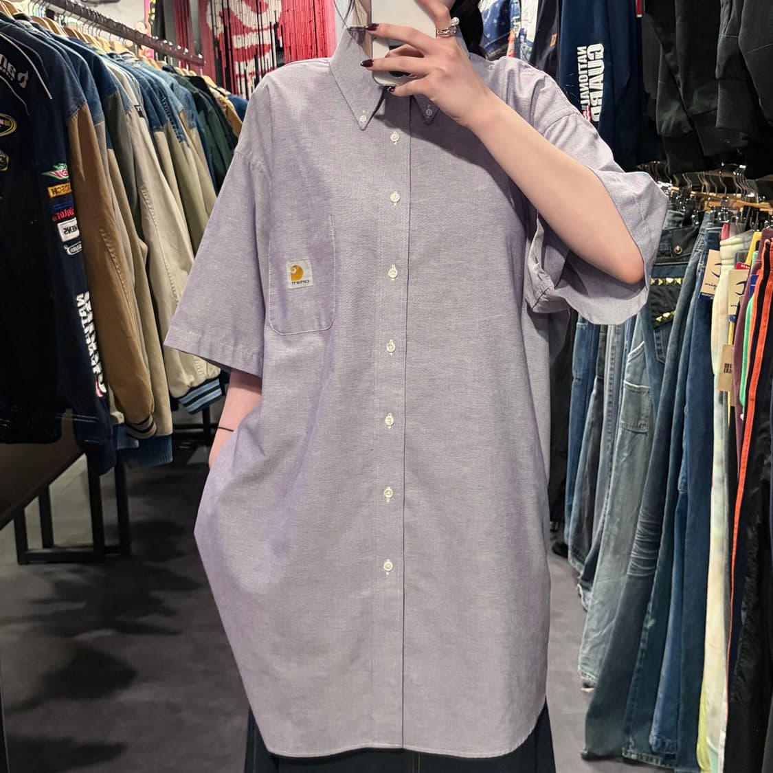 [IM] Carhartt 칼하트 반팔 셔츠 퍼플 상품이미지4