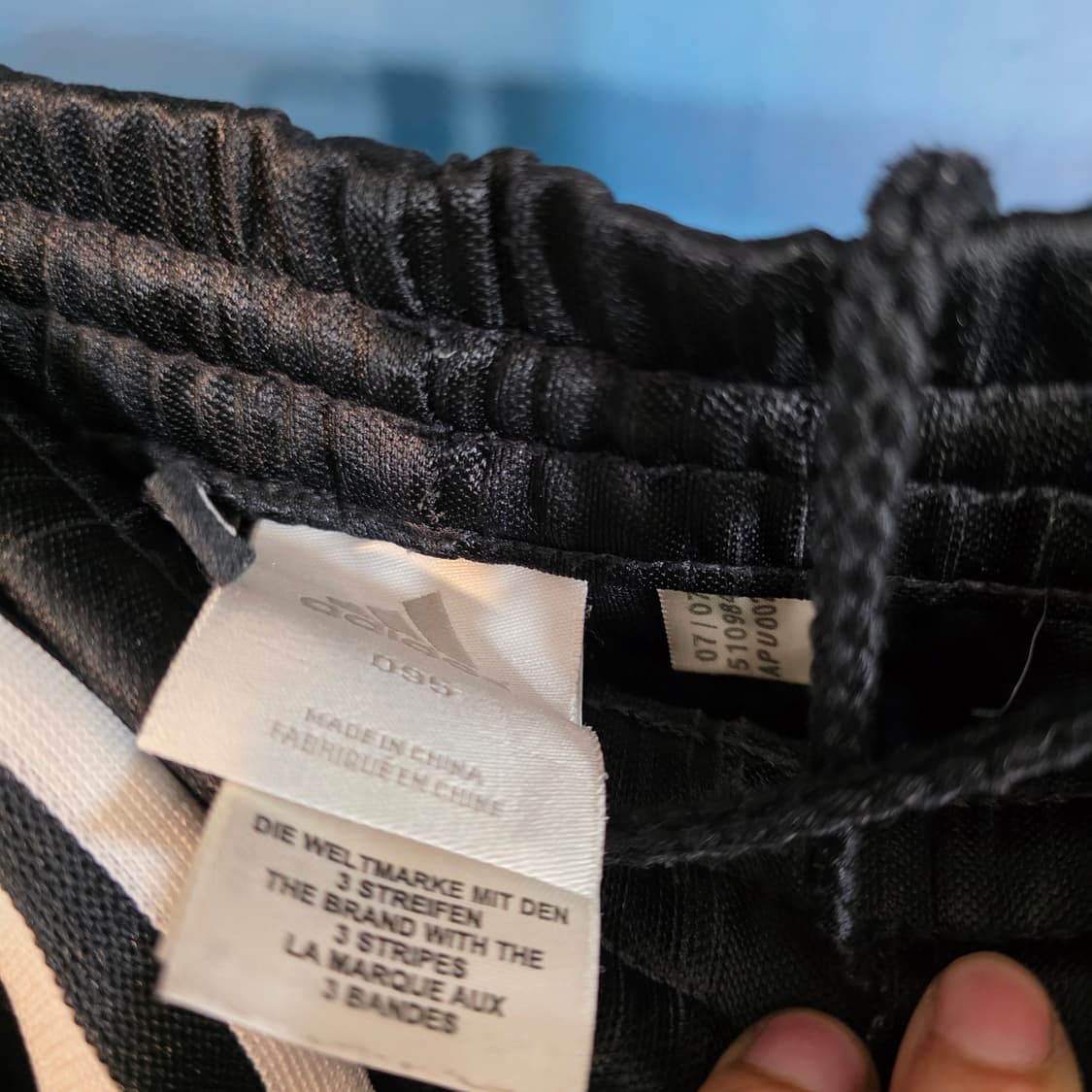 아디다스 00s 블랙 빅로고 져지 롱슬리브 바지 셋업 세트 상품이미지9