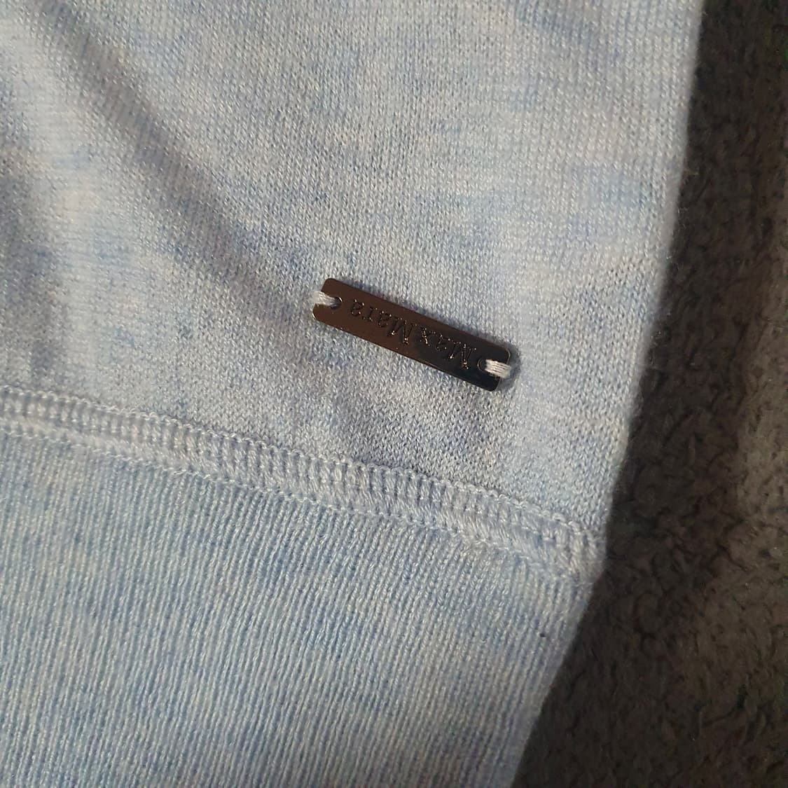 막스마라 울 실크 반팔 니트 M 스카이 상품이미지4