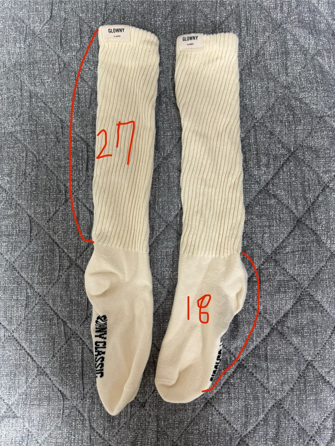 글로니 everyday g socks ivory 양말 아이보리 상품이미지2