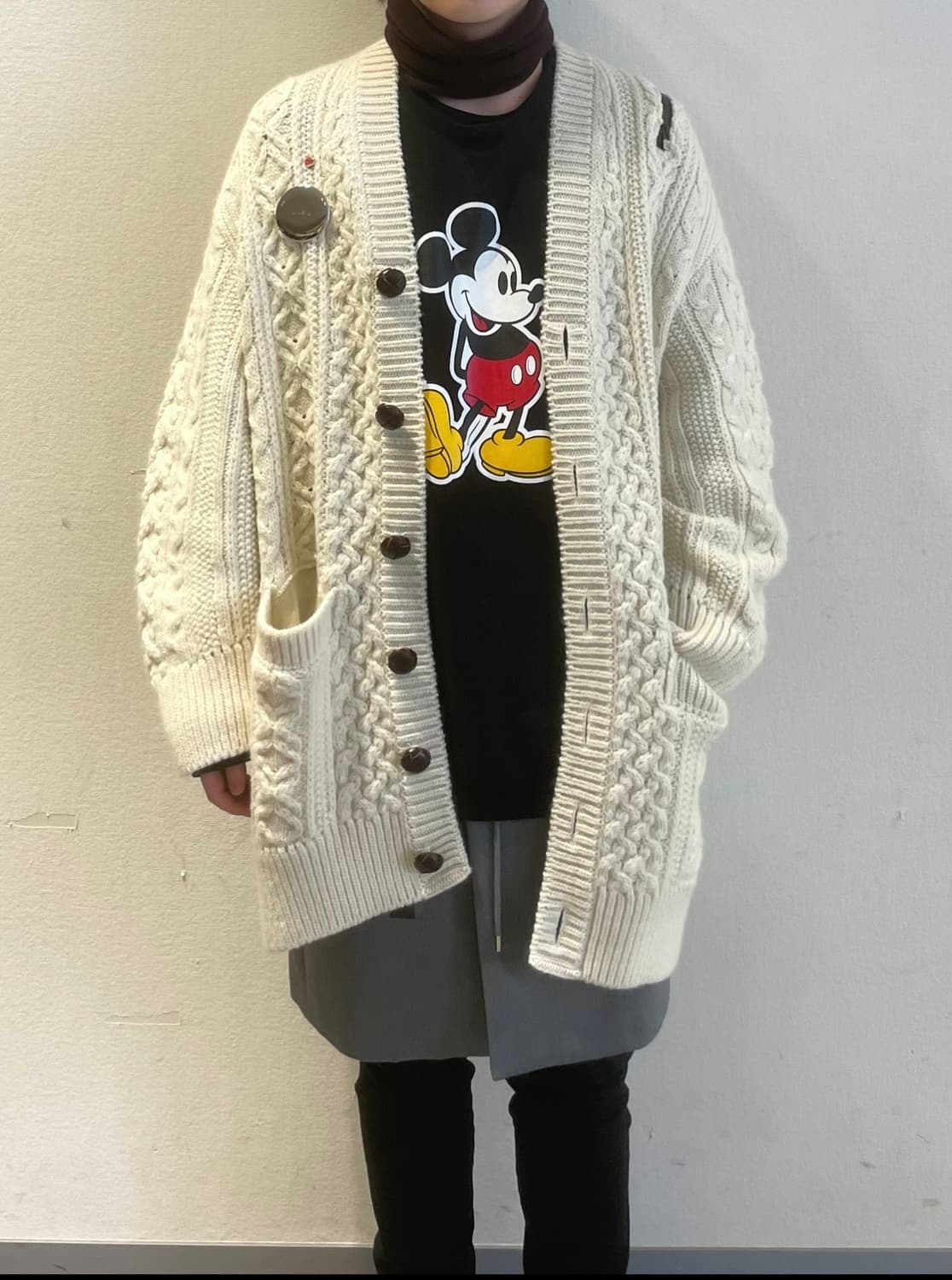 솔로이스트 22aw 백 지퍼 가디건 상품이미지2