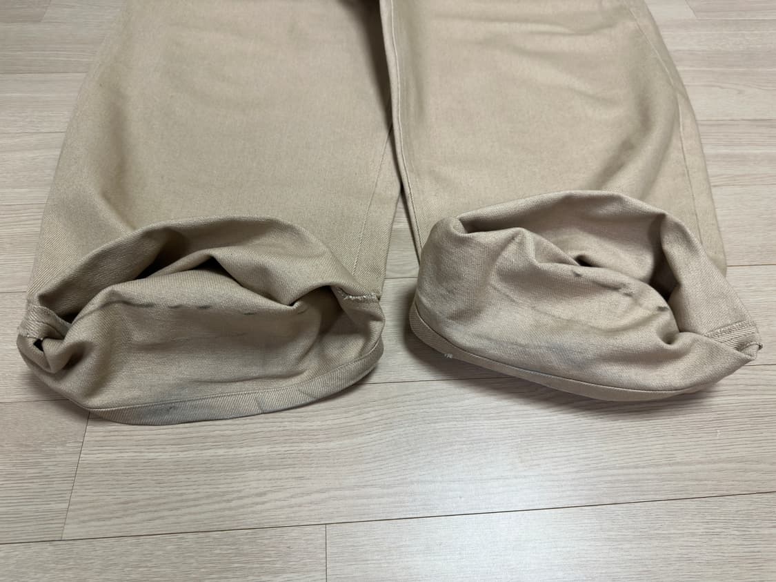 (S) STU 와이드 코튼 팬츠 베이지 상품이미지5