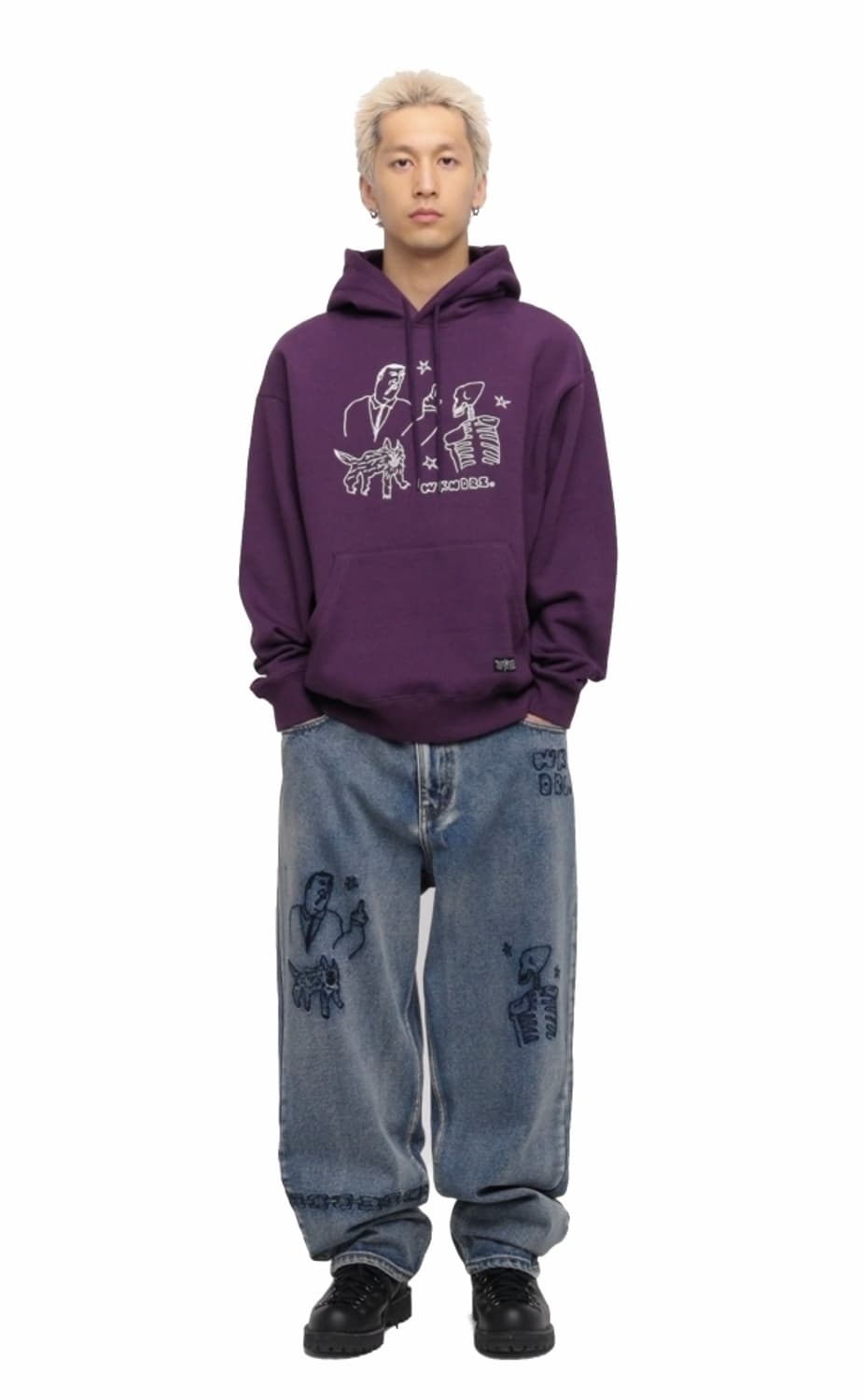 TATTOO HOODIE (PURPLE) 상품이미지1