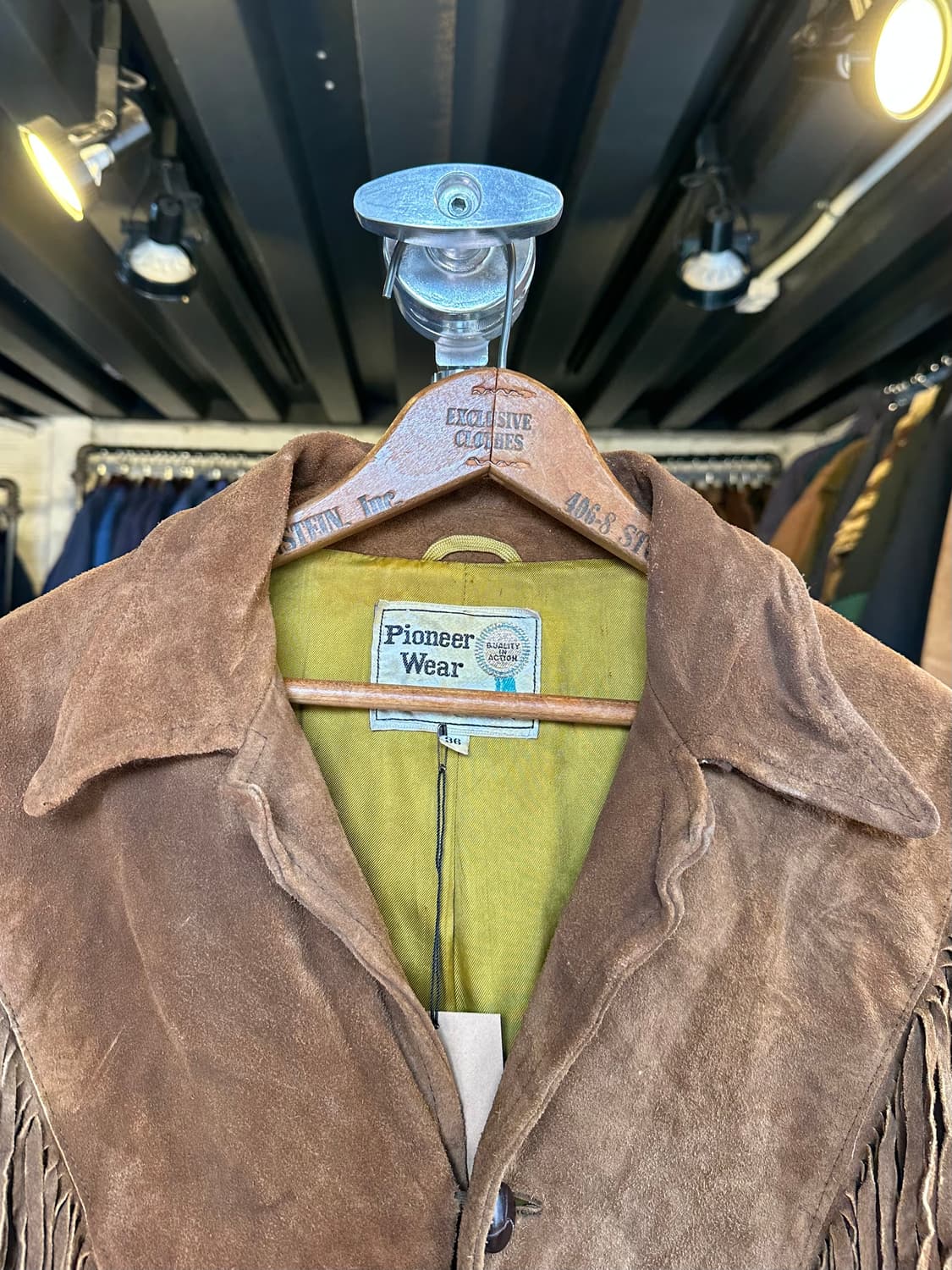 80s 헤비리얼레더 스웨이드 웨스턴 프린지 자켓 상품이미지3