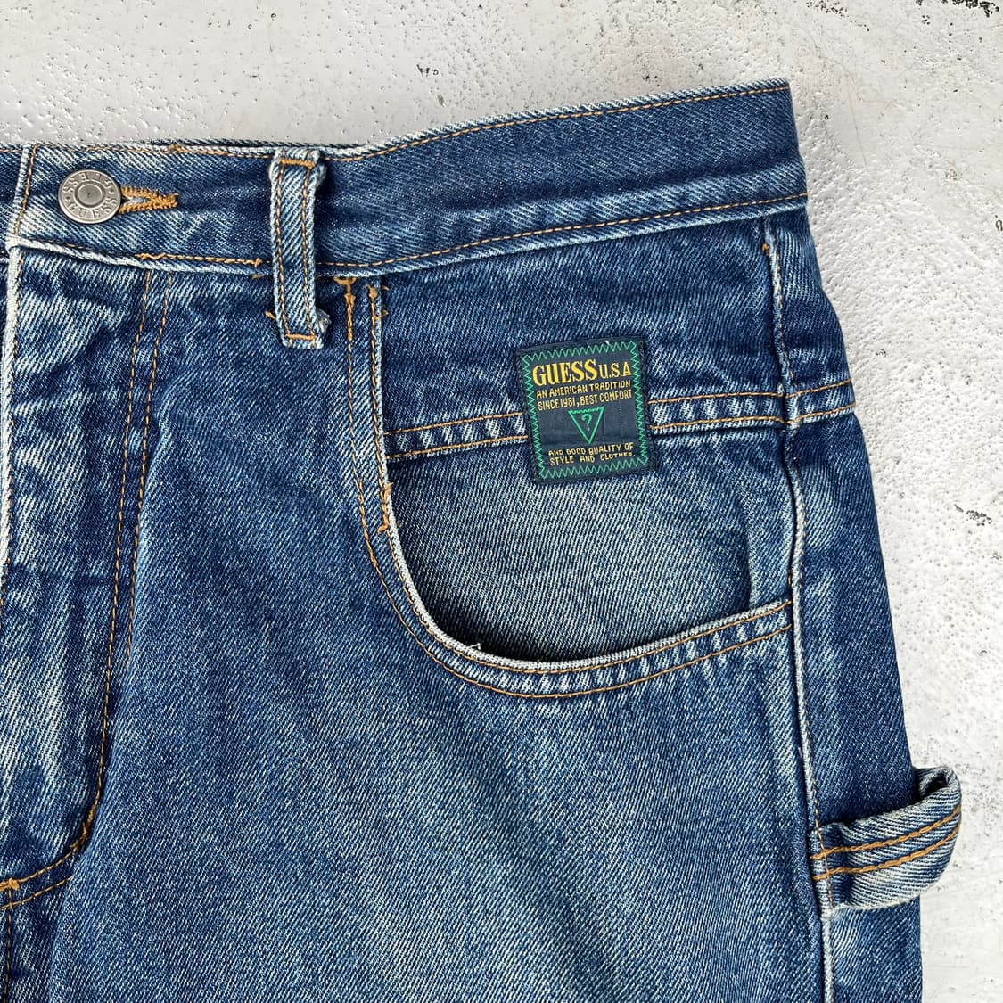 빈티지 게스 by Georges Marciano 카펜터 데님 쇼츠 상품이미지4