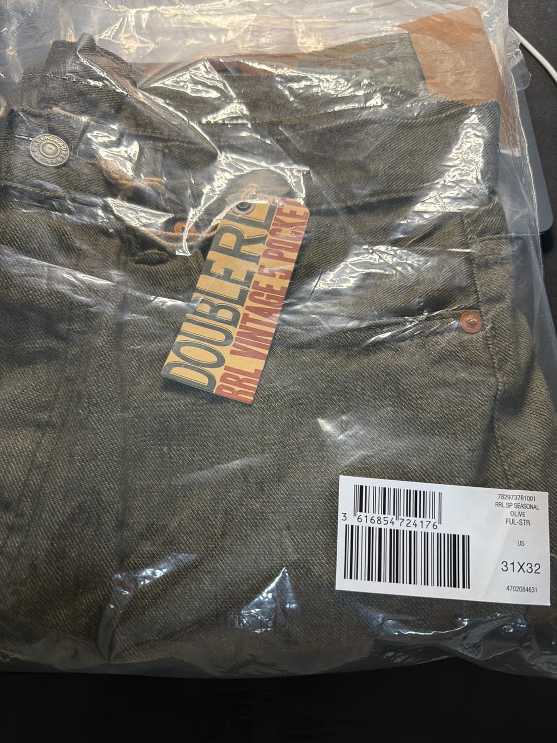 RRL 빈파포 올리브 데님 31*32 판매합니다. 상품이미지2