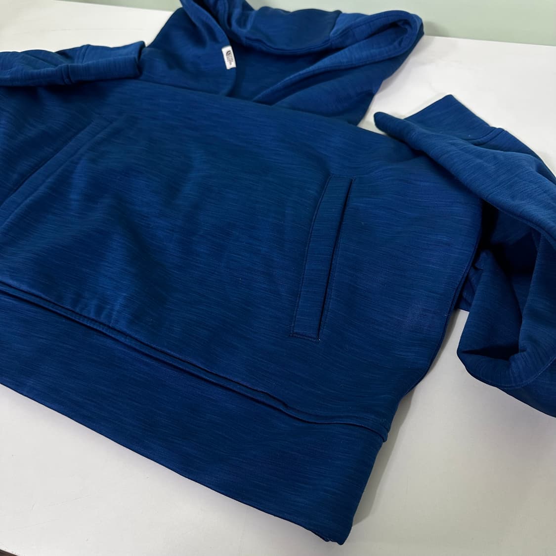 M-L 95 노스페이스 기본로고 블루 폴리후드티 남여공용 상품이미지4