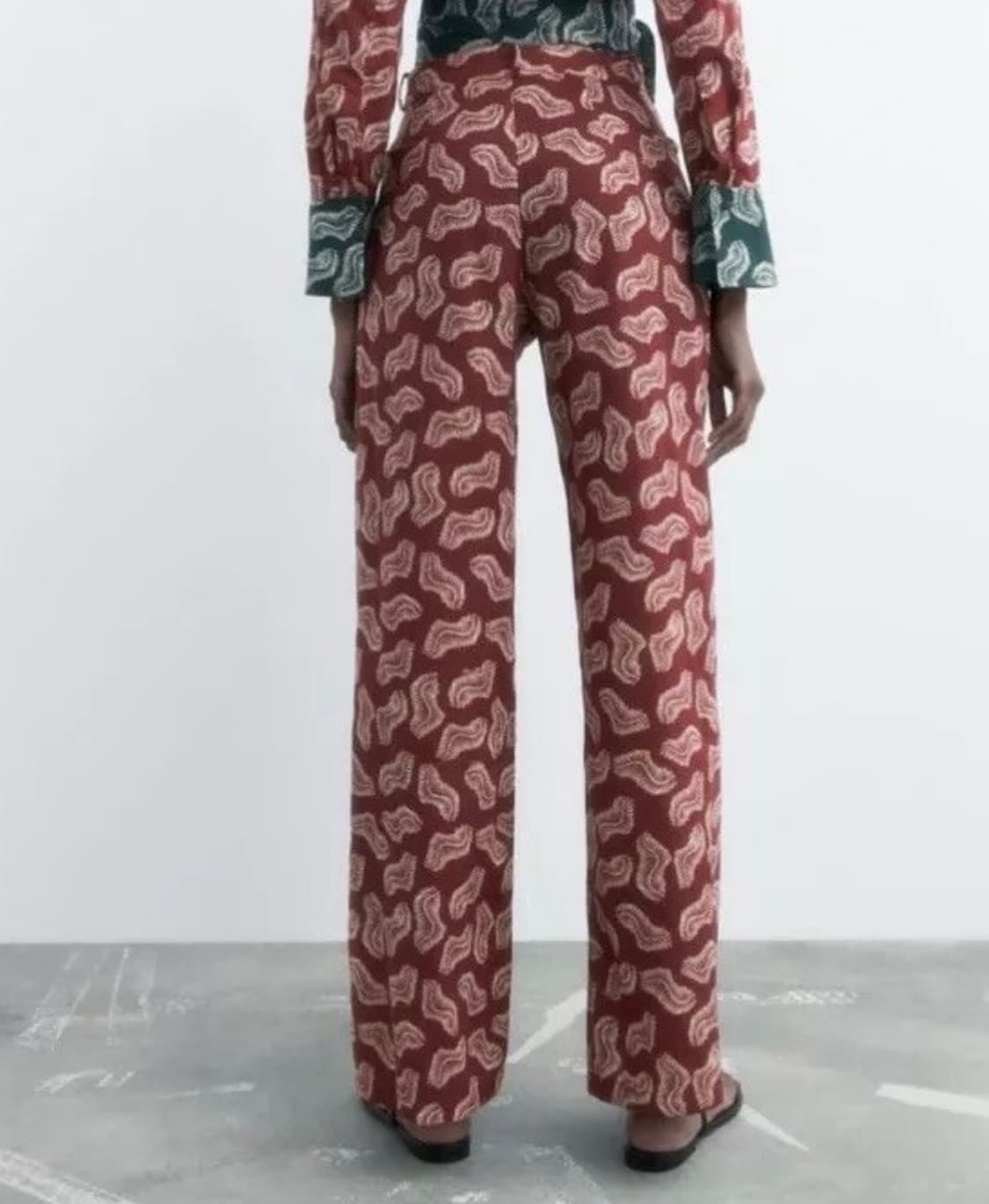 자라 (zara) 페이즐리 세미와이드 팬츠 상품이미지2