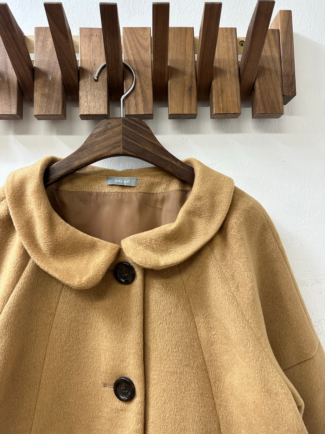 일본빈티지 둥근카라 A라인 포인트 포켓 코트 상품이미지6