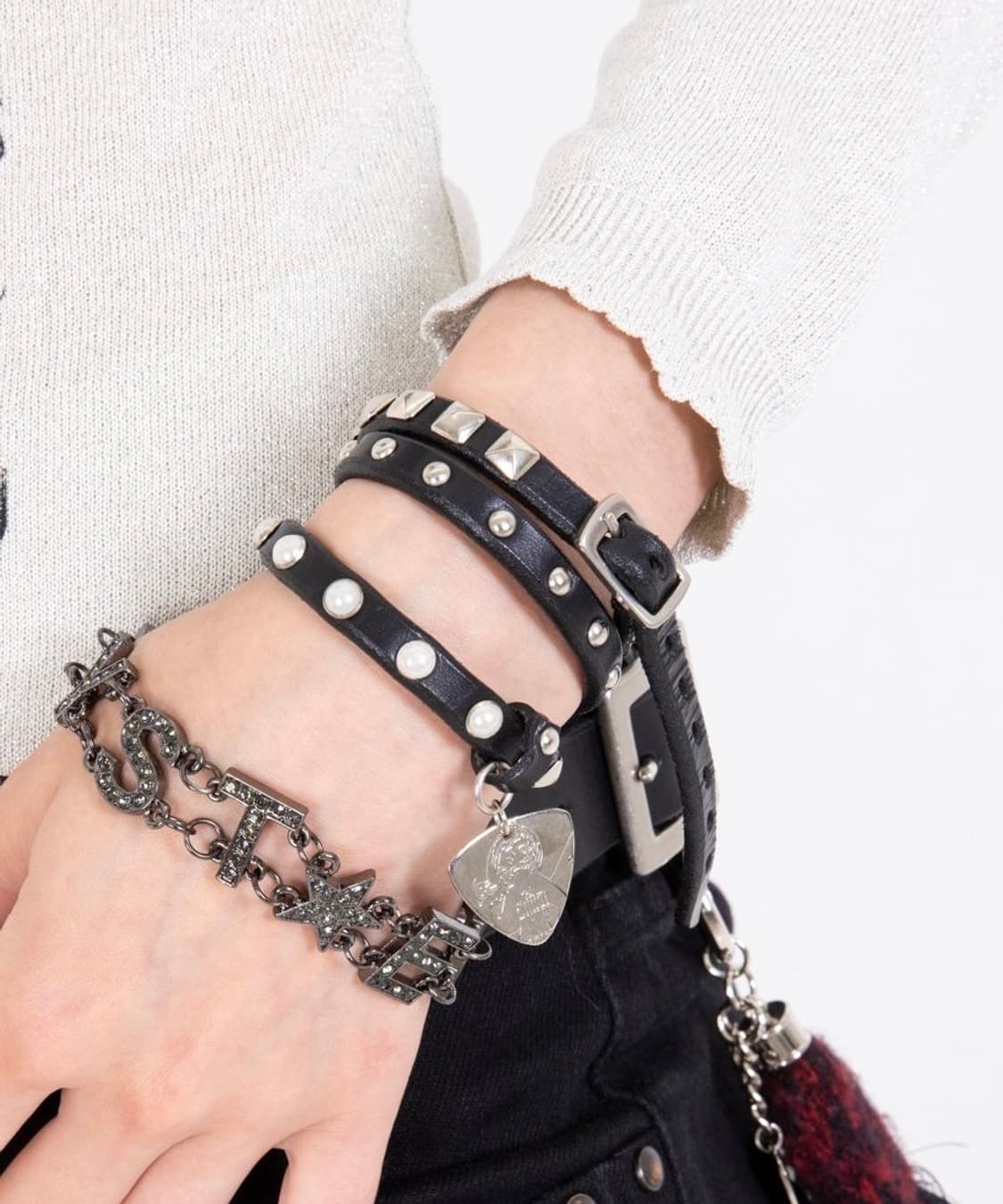 [미개봉새상품] 히스테릭글래머 피크 레더 팔찌 상품이미지3