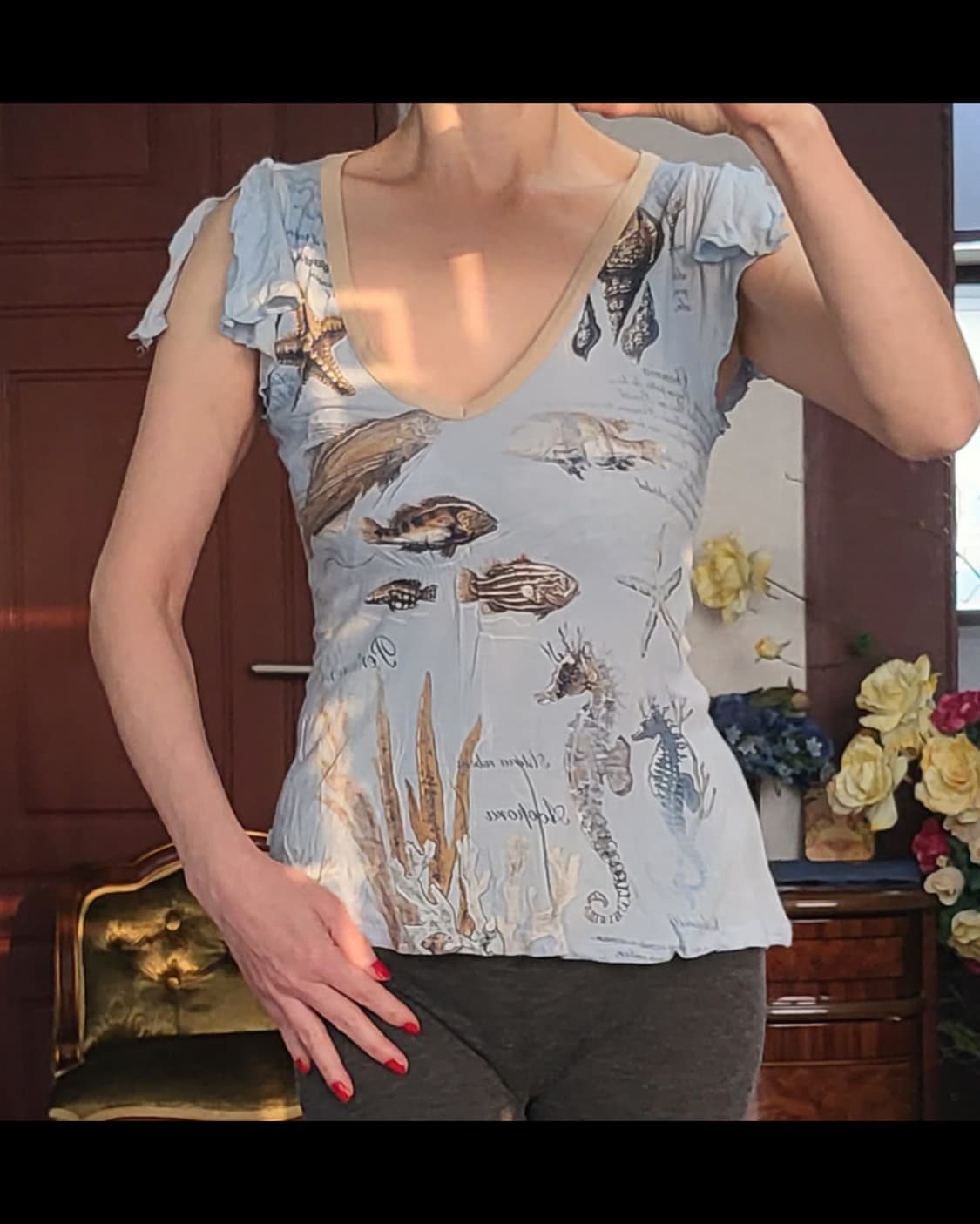 프랑스 수입 모르간 모달 블루 셔츠 상품이미지9