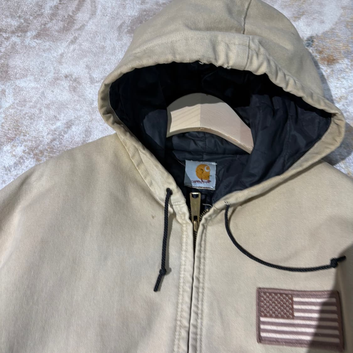 90‘s 칼하트 빈티지 성조기 후드 워크자켓 상품이미지4
