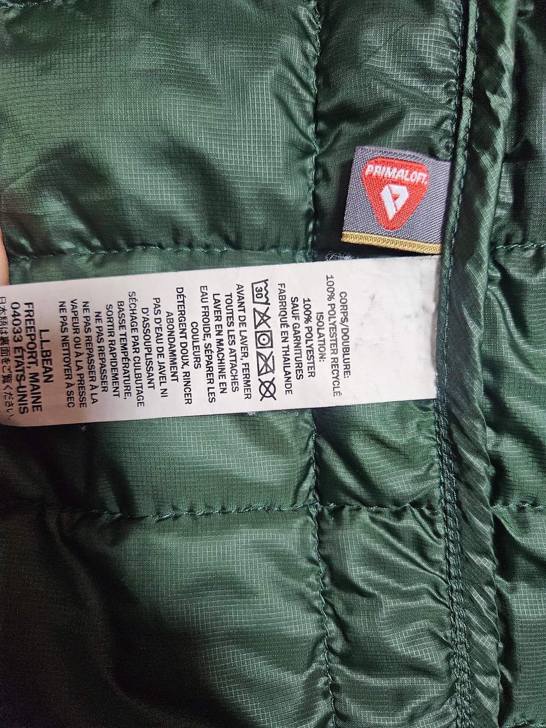 ​[L.L.Bean]PrimaLoft Packaway Jacket xxl 상품이미지5