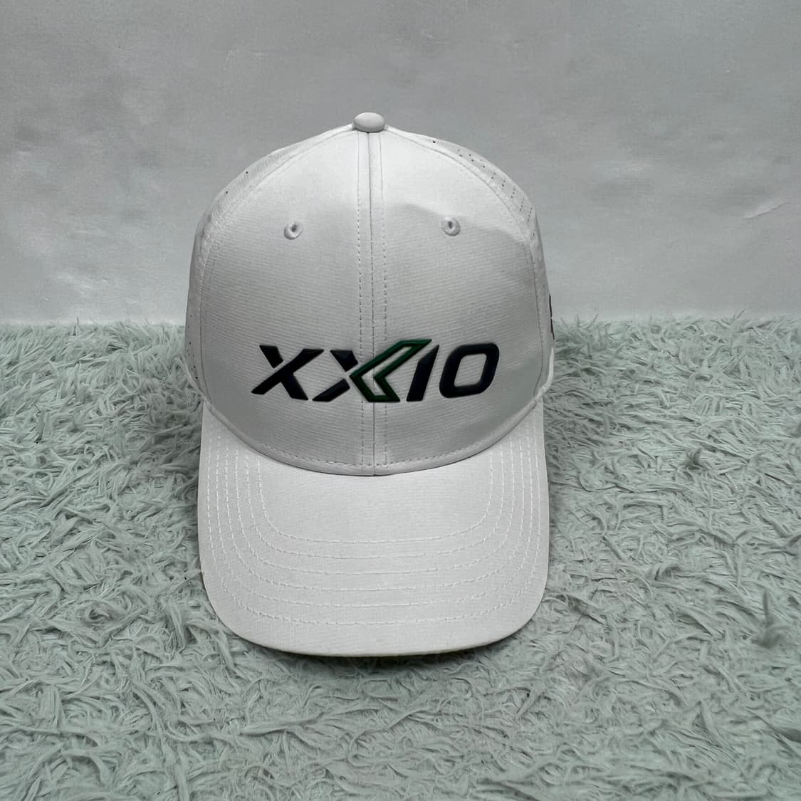 젝시오 XXIO 골프 모자 화이트/그린 로고 상품이미지1