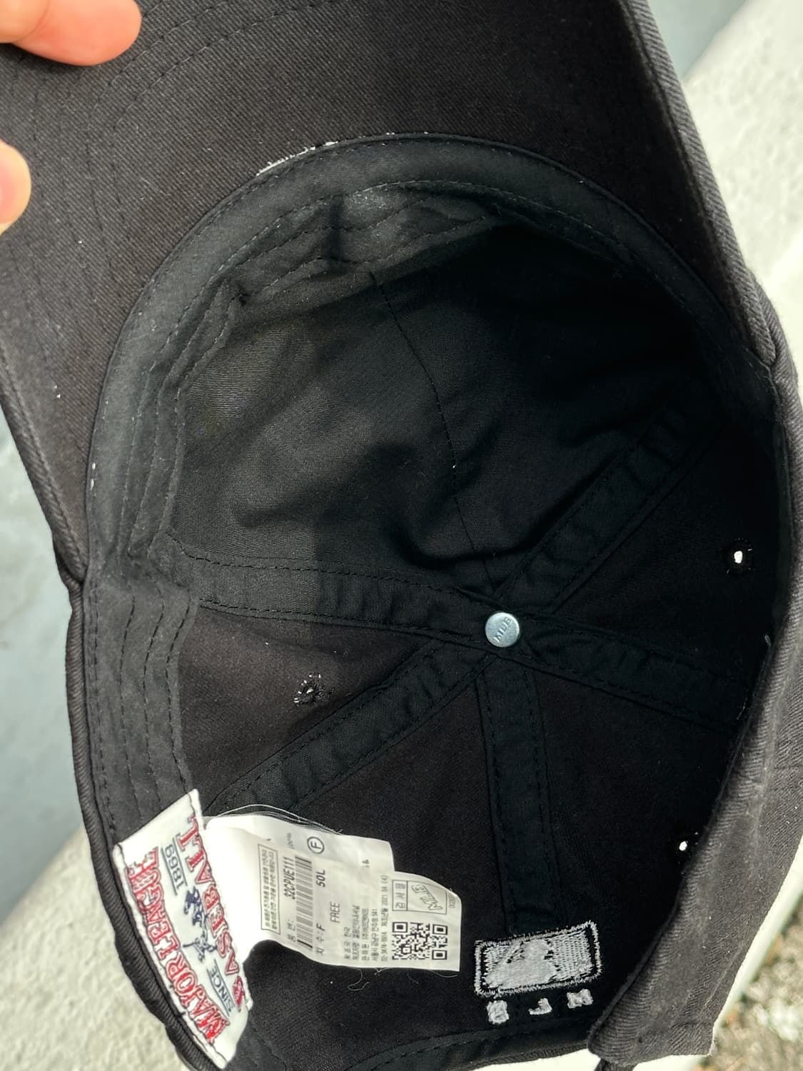 [F] MLB 로고 블랙 볼캡 모자 상품이미지5