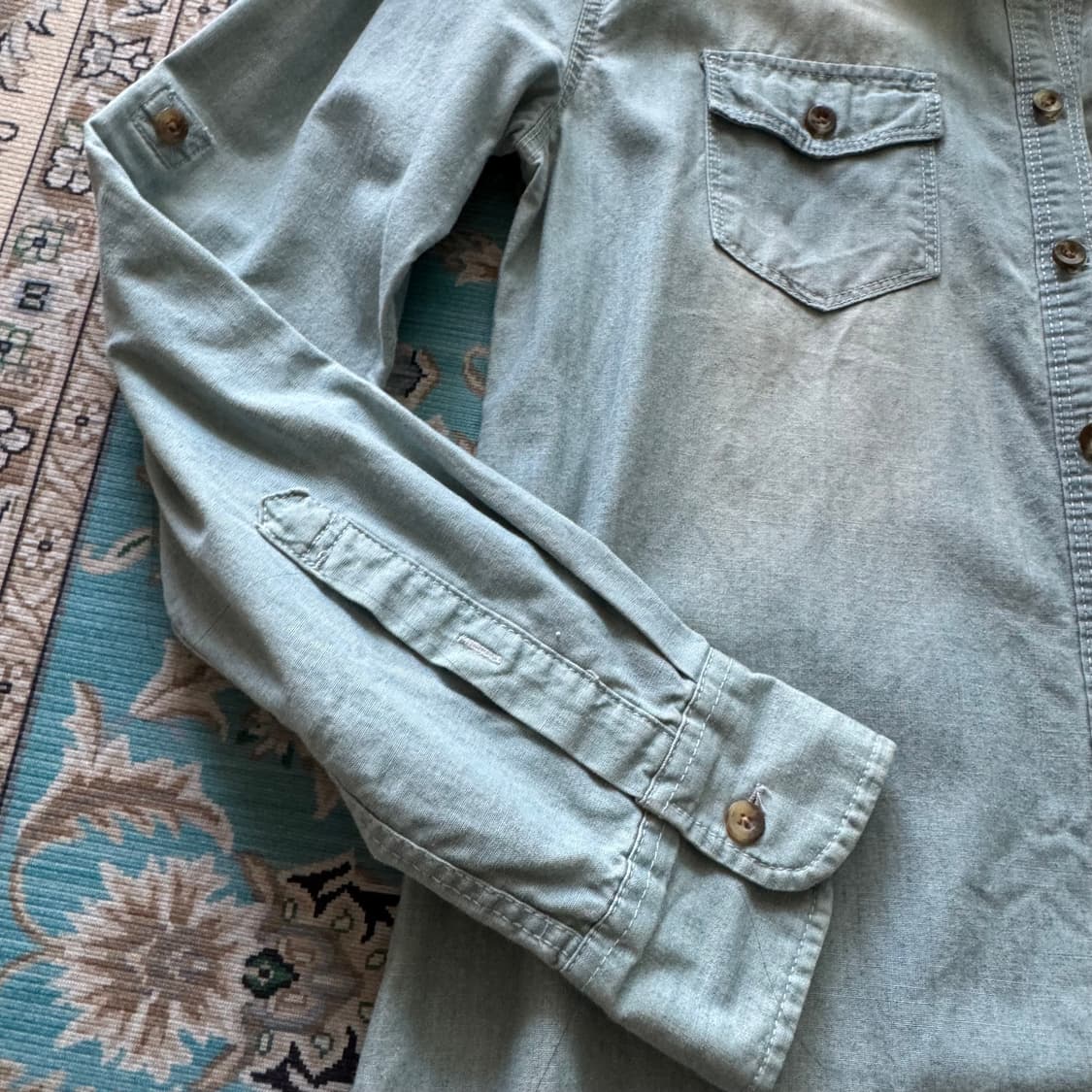 후아유 연청 셔츠 원피스 예뻐요M 상품이미지6