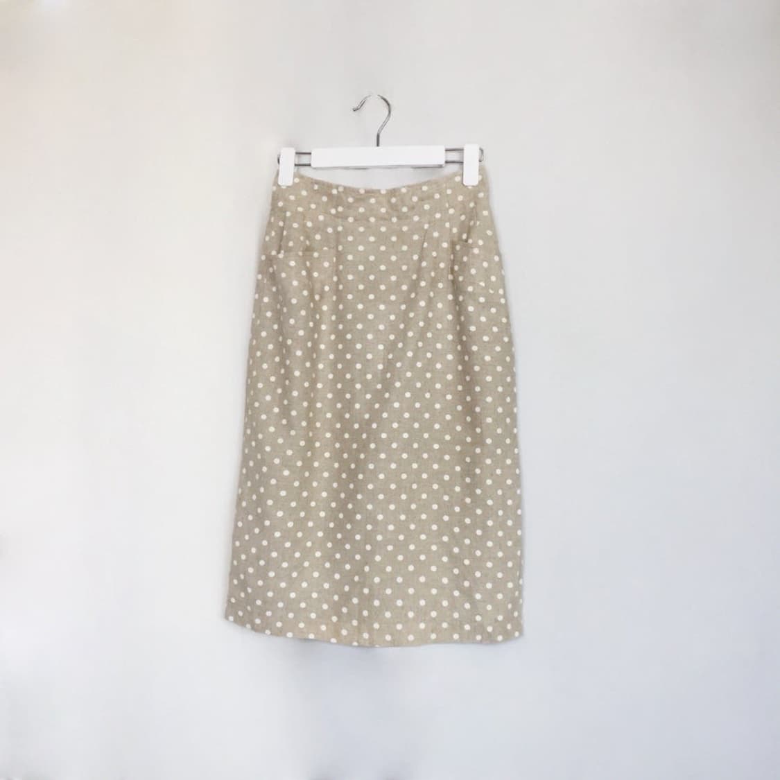 684. beige midi dot SK  상품이미지1