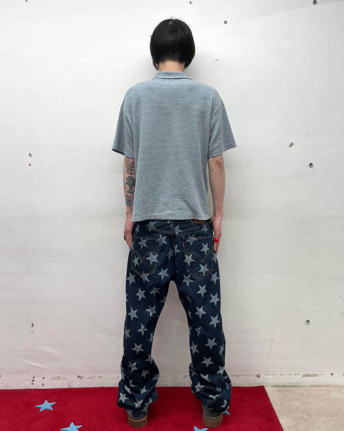Bear strap gray T-shirt  상품이미지4