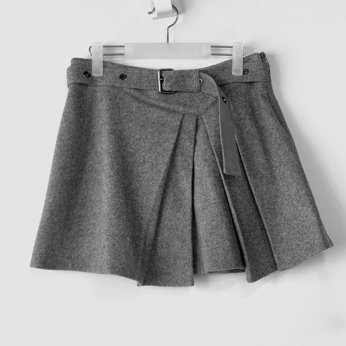 타임 23 울 캐시 플리츠 패널 스커트 상품이미지1