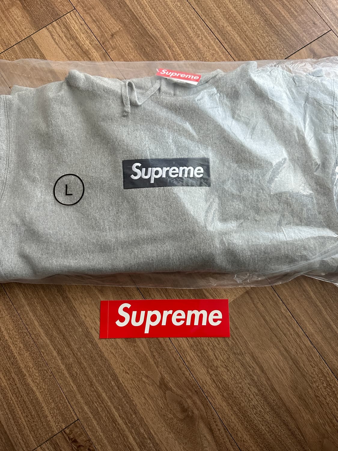 [L] 슈프림 박스로고 후드 스웨트셔츠 헤더 그레이 25FW 상품이미지2