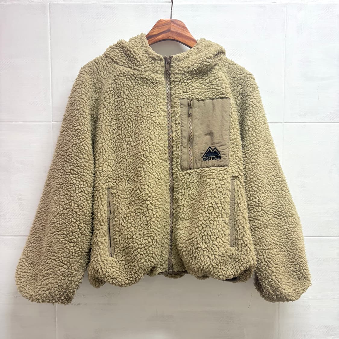 FIRST DOWN 퍼스트다운 플리스 후드 점퍼  상품이미지1
