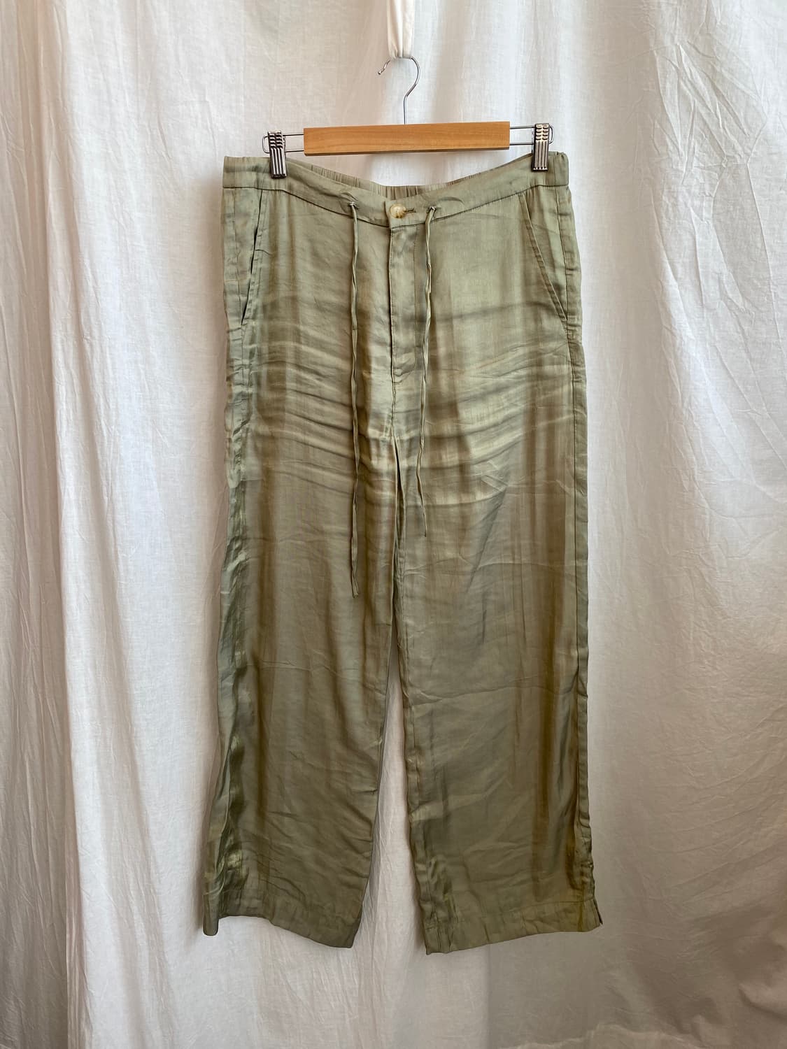 그린 글리터 밴딩팬츠(L) 상품이미지1