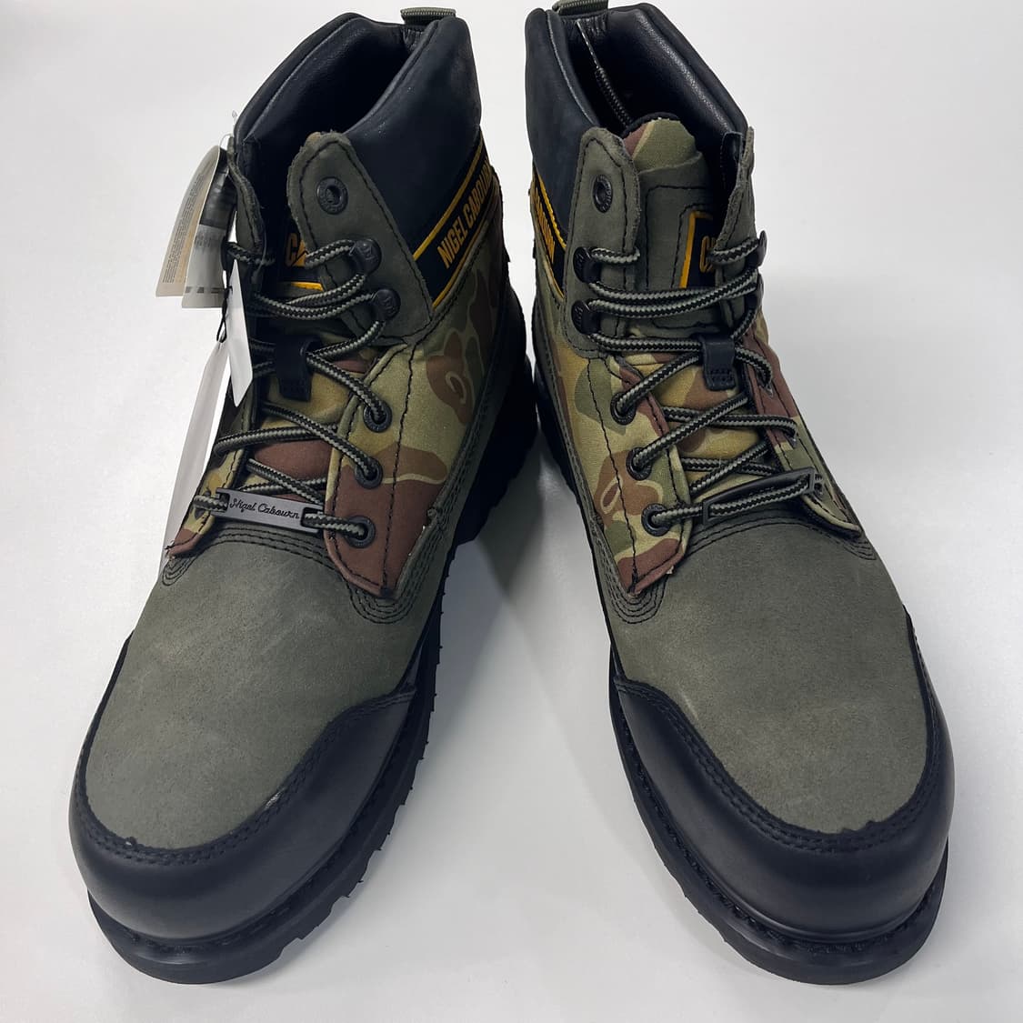 (미사용)Nigel Cabourn x CAT 나이젤카본 카모 워크 부츠 상품이미지5