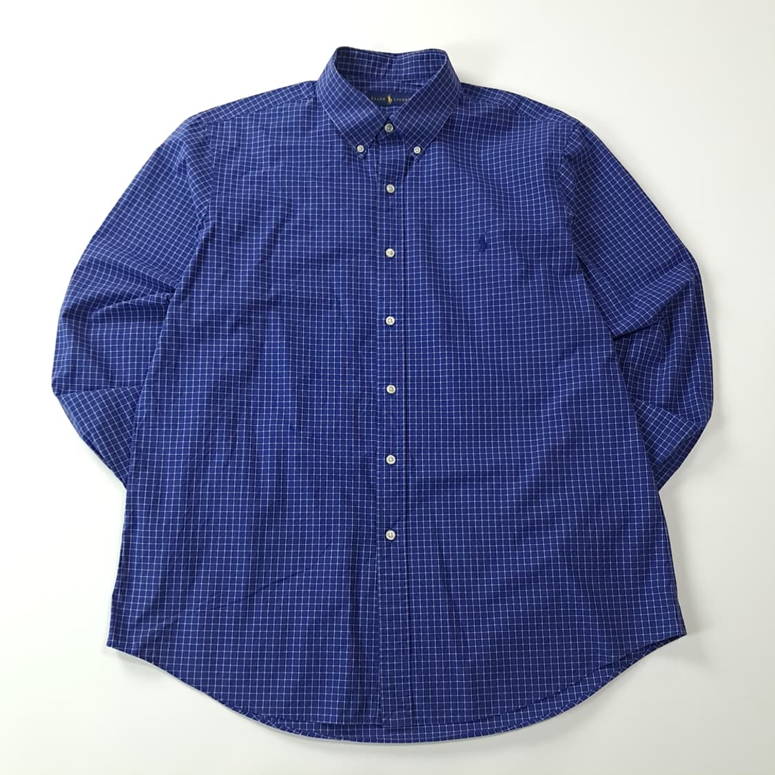 CK319 XL 폴로 스몰 윈도우페인 로열블루 반팔 셔츠 남방 상품이미지1