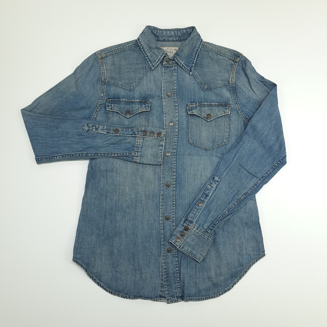CN690 S 폴로 랄프로렌 웨스턴 데님 긴팔 셔츠 자켓 상품이미지2