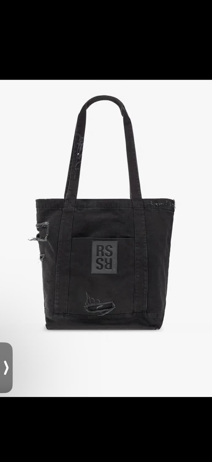라프시몬스 디스트레스 RS코튼토트백 블랙 OS 상품이미지2