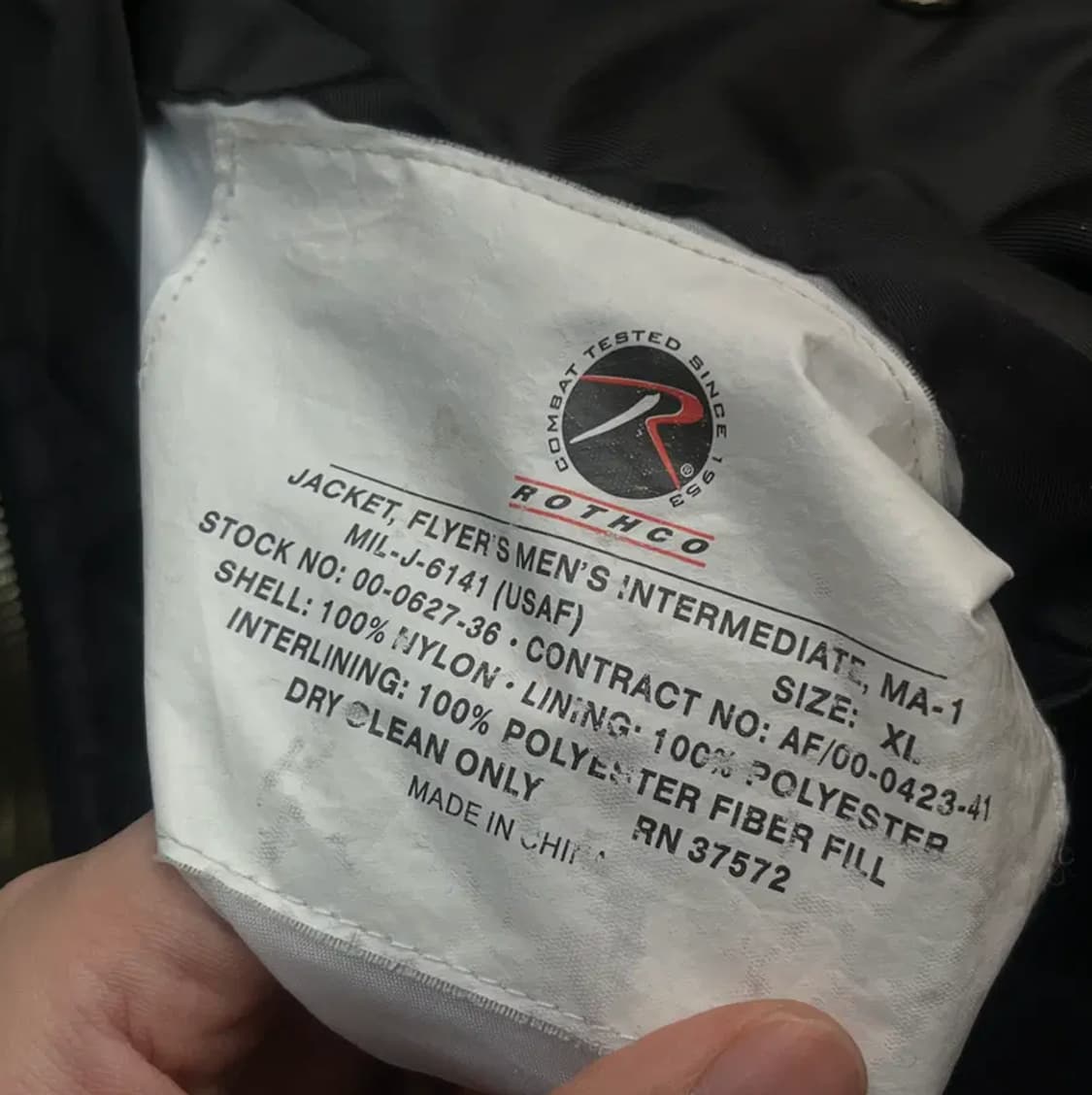 로스코 남성 리버시블 MA-1 자켓 (XL) 상품이미지5