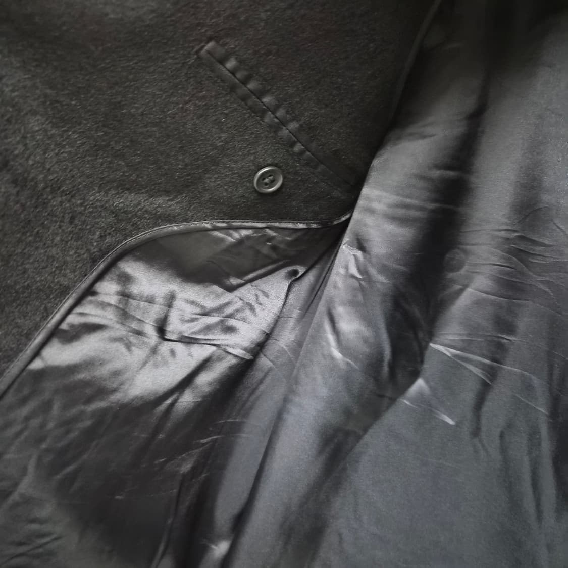 로치 인디비주얼 캐시미어 100% 블랙 롱코트 남성 L 상품이미지4