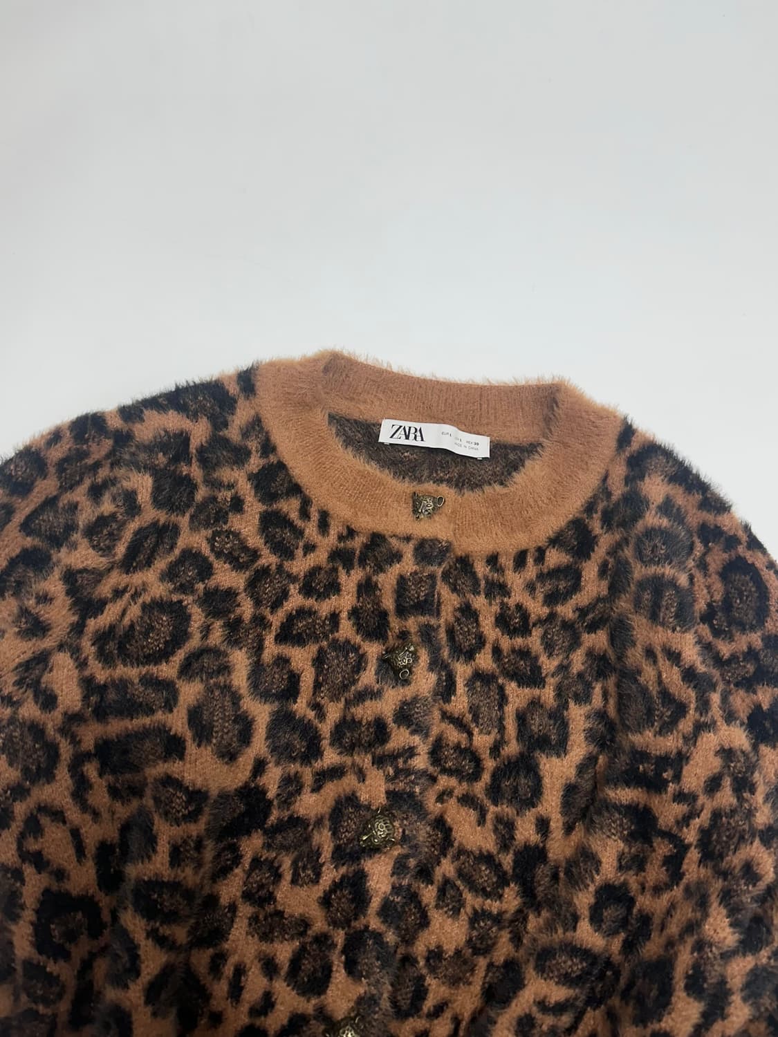 자라 zara 레오파드 호피 가디건 상품이미지3