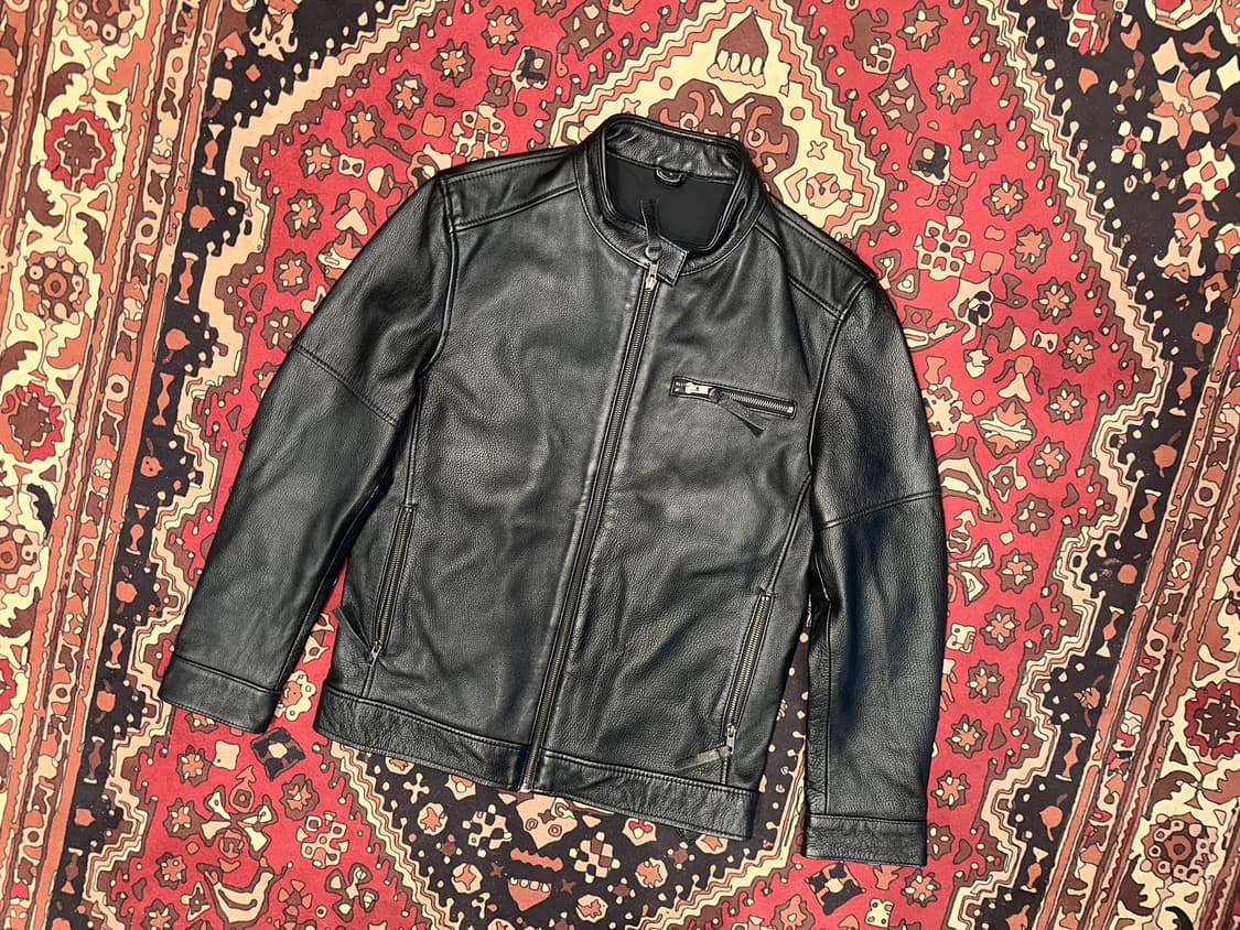 ( M-L ) 바이커자켓 바이커가죽 라이더자켓 봄버자켓 양가죽자켓 상품이미지6