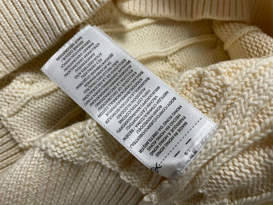 폴로 랄프로렌 케이블 니트 반팔 S 상품이미지3