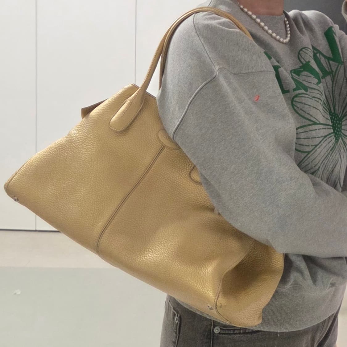 TOD'S 토즈 정품 케이프 골드 쇼퍼백 숄더백 토트백 투웨이백 상품이미지1