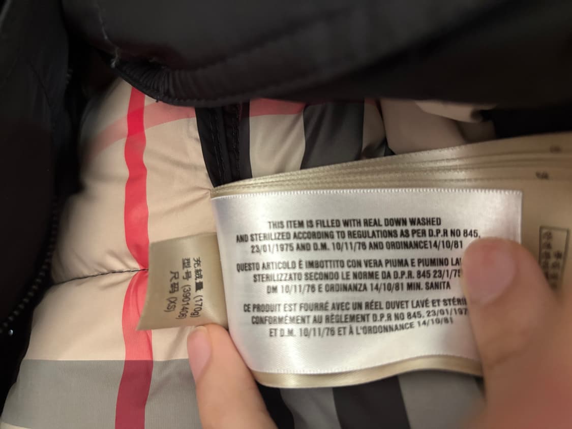 버버리 롱패딩 xs 급처 상품이미지8