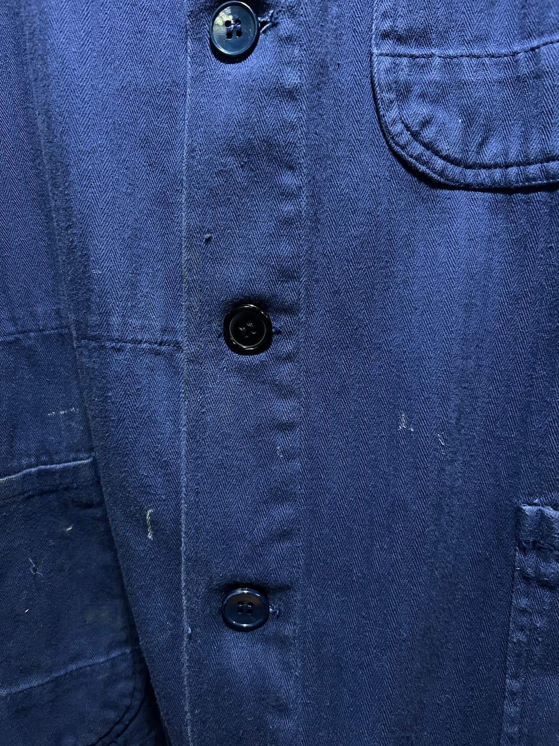 [L]90's 더티워싱 3포켓 HBT 프렌치 워크 자켓 상품이미지3