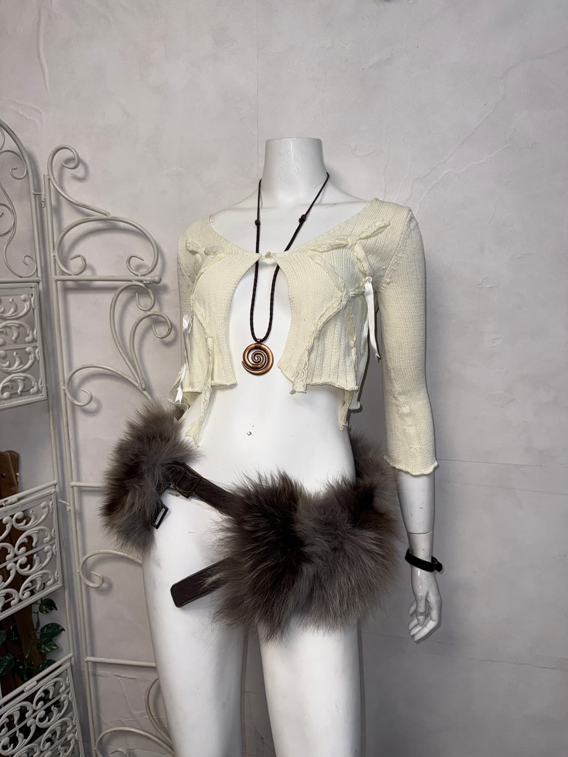 Ivory ribbon crop cardigan  상품이미지4