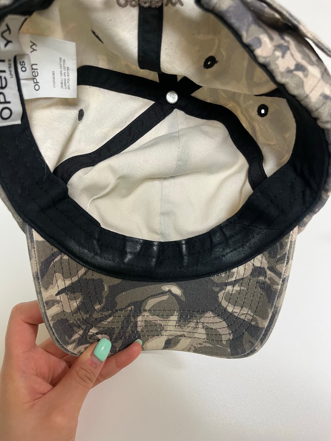 오픈 와이와이 카모 캡 카키 Open Yy Camo Cap Khaki 상품이미지3