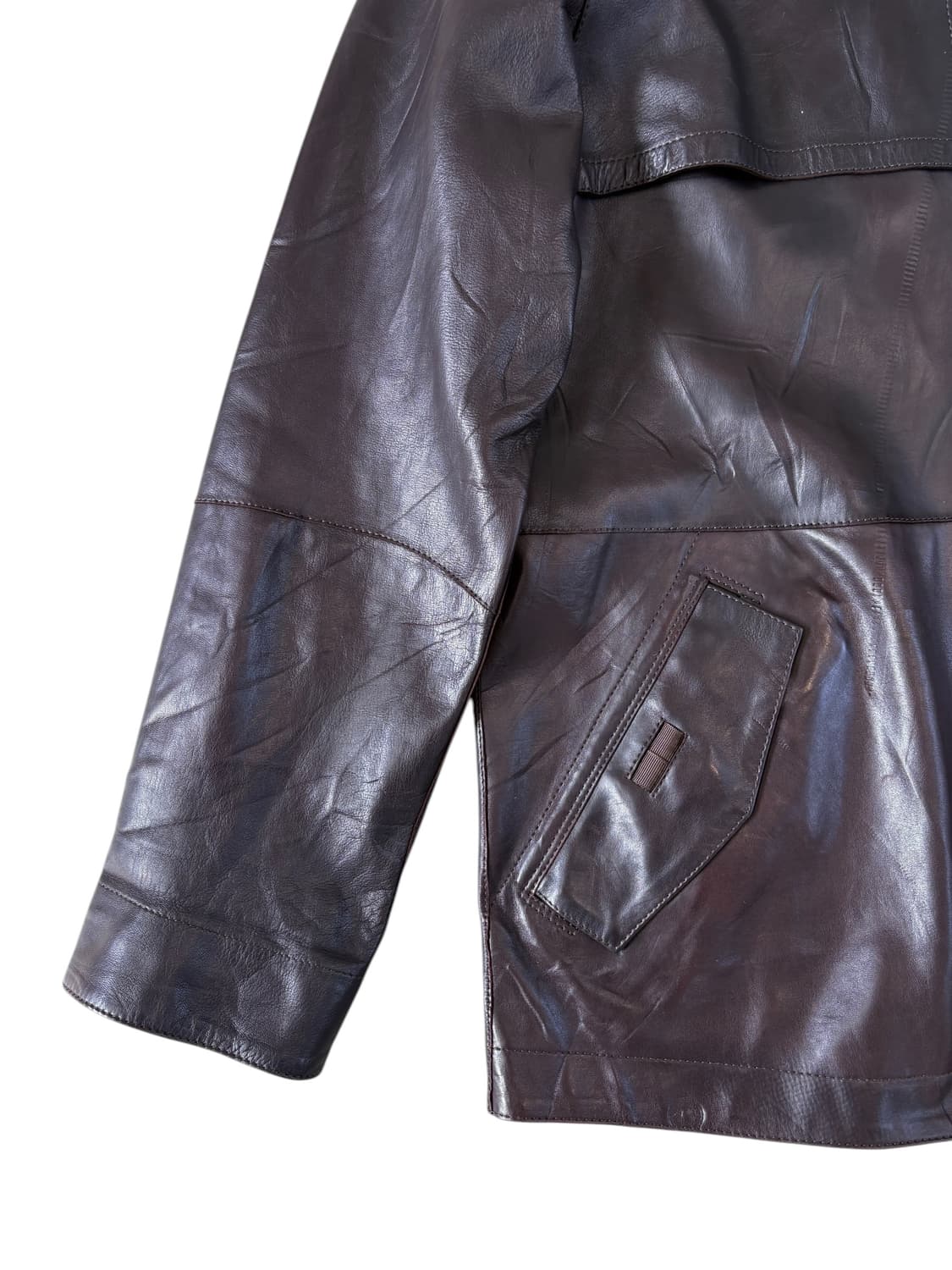 Reversible Hooded Leather Jacket 상품이미지4