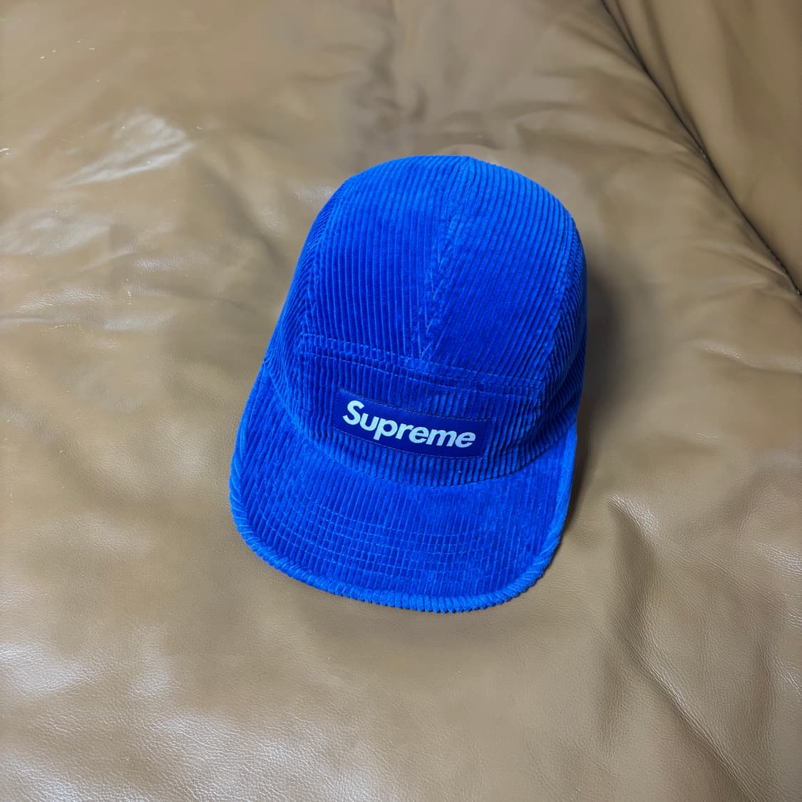 슈프림 캠프캡 모자 박스로고 24fw 코듀로이 로얄 상품이미지1