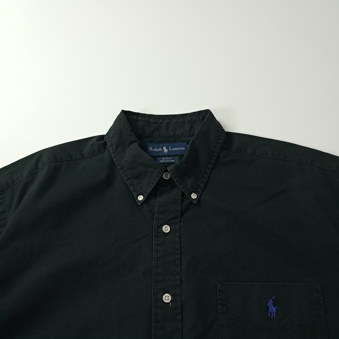 CJ045 XL 폴로 90s 블레이크핏 블랙 반팔셔츠 남방 상품이미지2