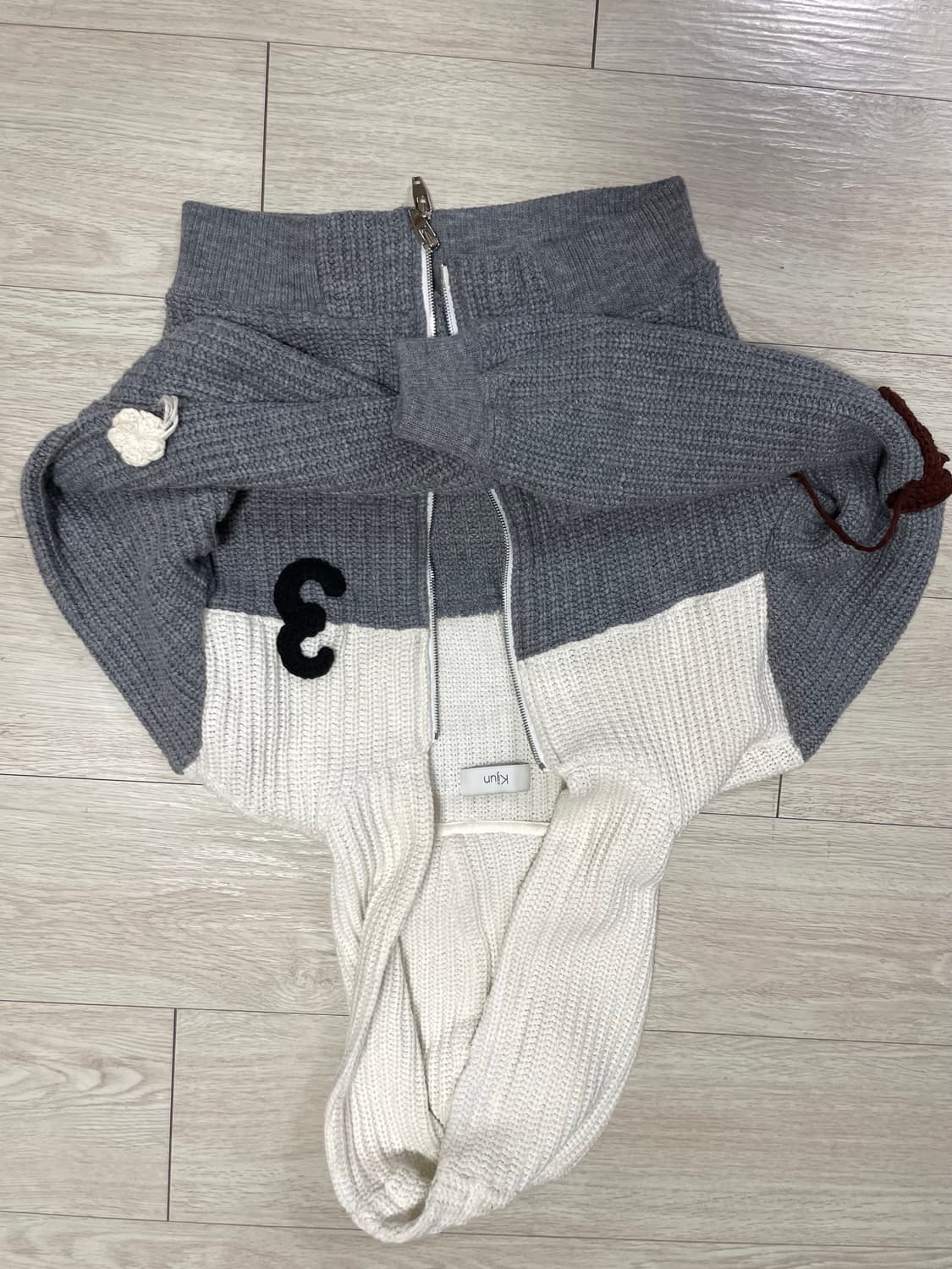 kijun 니트 후드 집업 S (원가 22.8) 상품이미지4