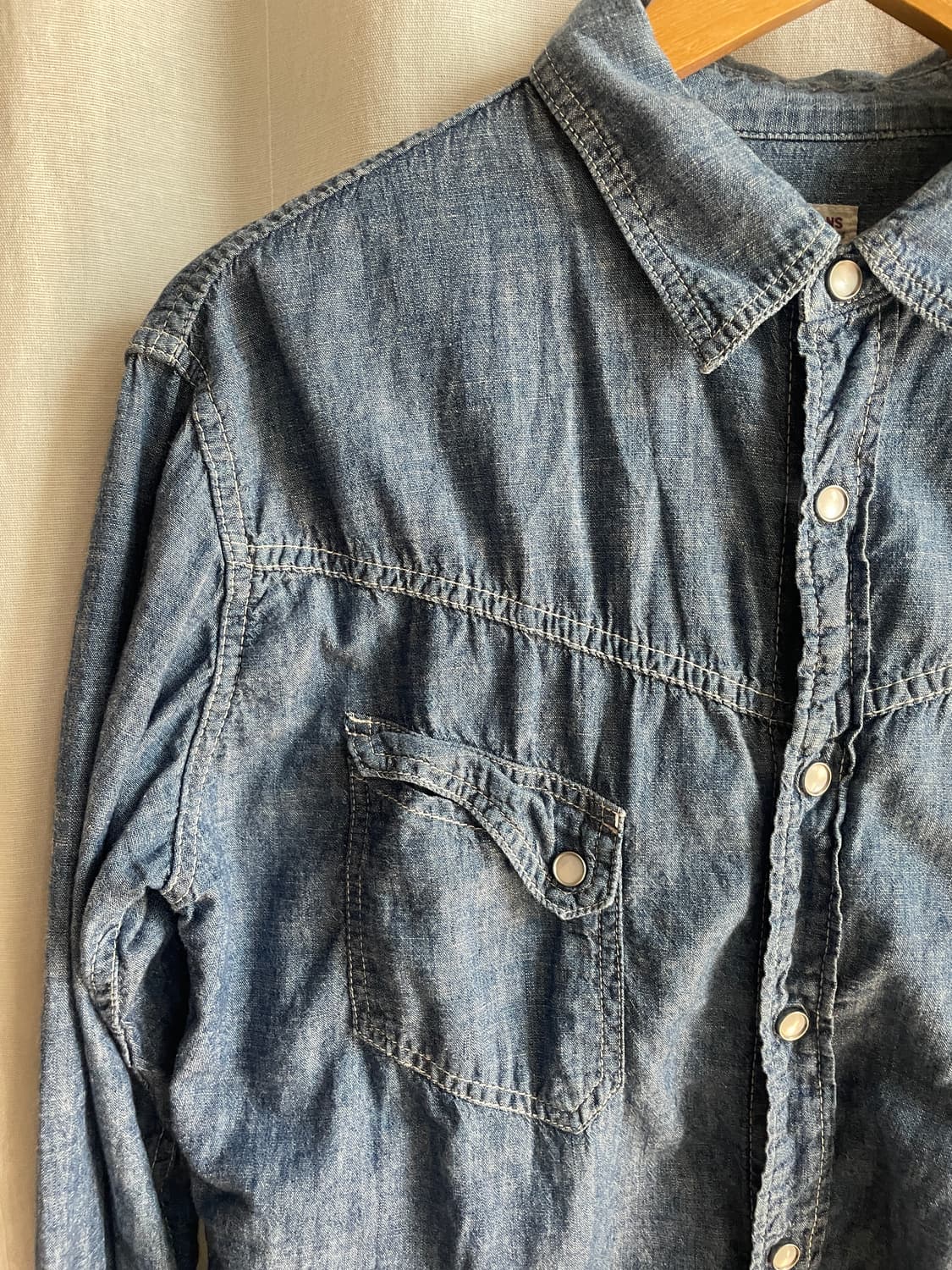 tcb jeans 샴브레이 웨스턴셔츠 상품이미지2